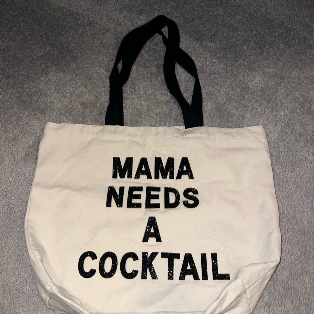 Stylish Cream Tote Bag with Black Straps